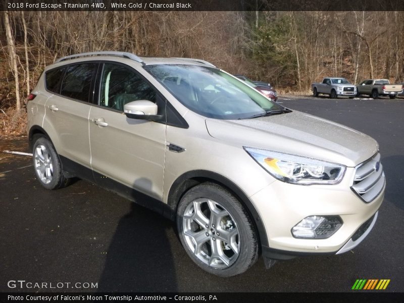 White Gold / Charcoal Black 2018 Ford Escape Titanium 4WD