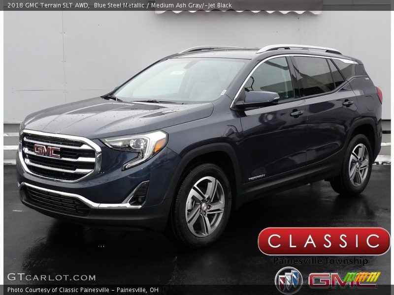 Blue Steel Metallic / Medium Ash Gray/­Jet Black 2018 GMC Terrain SLT AWD