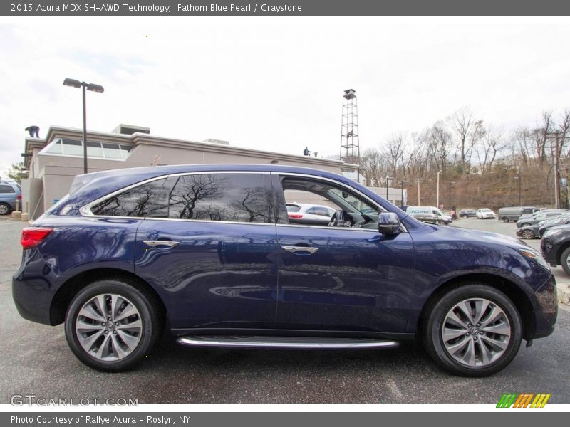 Fathom Blue Pearl / Graystone 2015 Acura MDX SH-AWD Technology