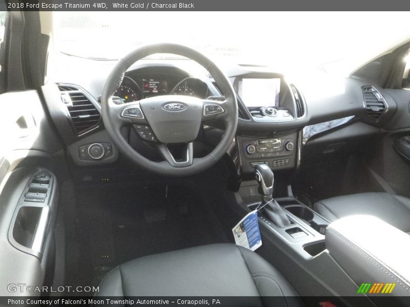 White Gold / Charcoal Black 2018 Ford Escape Titanium 4WD