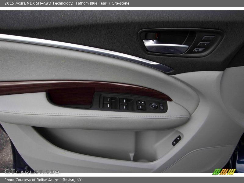 Fathom Blue Pearl / Graystone 2015 Acura MDX SH-AWD Technology