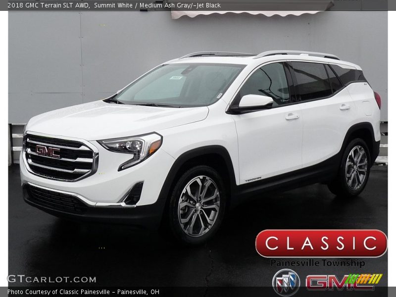 Summit White / Medium Ash Gray/­Jet Black 2018 GMC Terrain SLT AWD