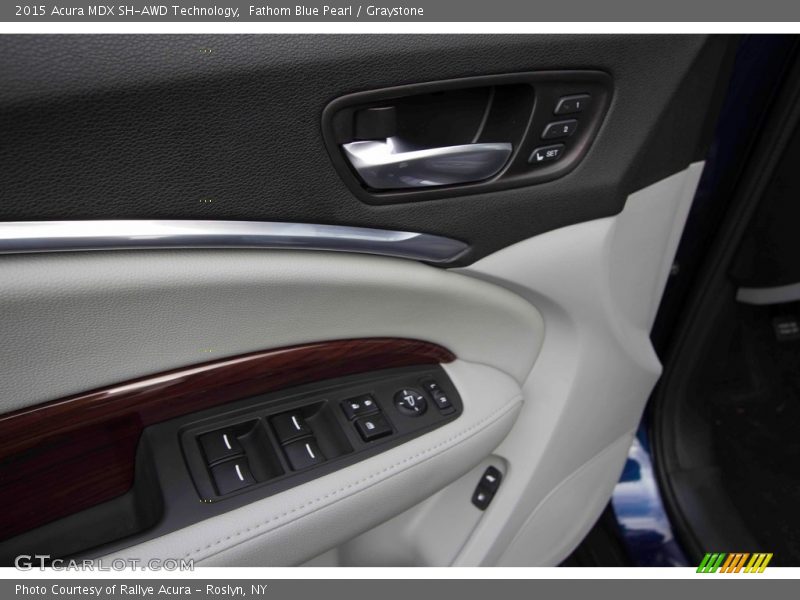 Fathom Blue Pearl / Graystone 2015 Acura MDX SH-AWD Technology