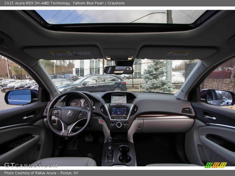 Fathom Blue Pearl / Graystone 2015 Acura MDX SH-AWD Technology