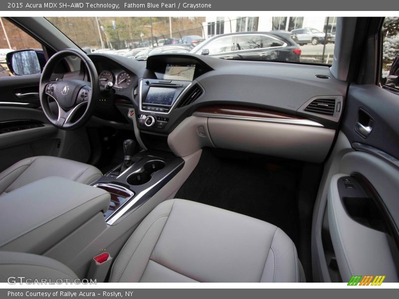 Fathom Blue Pearl / Graystone 2015 Acura MDX SH-AWD Technology