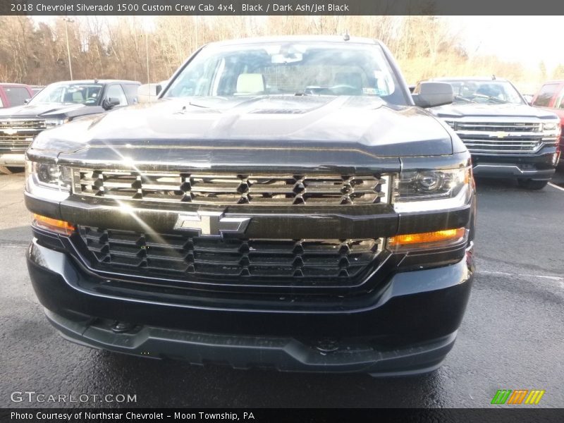 Black / Dark Ash/Jet Black 2018 Chevrolet Silverado 1500 Custom Crew Cab 4x4