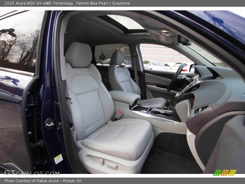 Fathom Blue Pearl / Graystone 2015 Acura MDX SH-AWD Technology