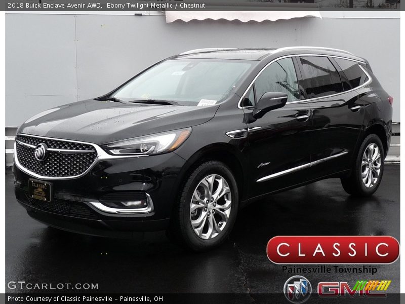 Ebony Twilight Metallic / Chestnut 2018 Buick Enclave Avenir AWD
