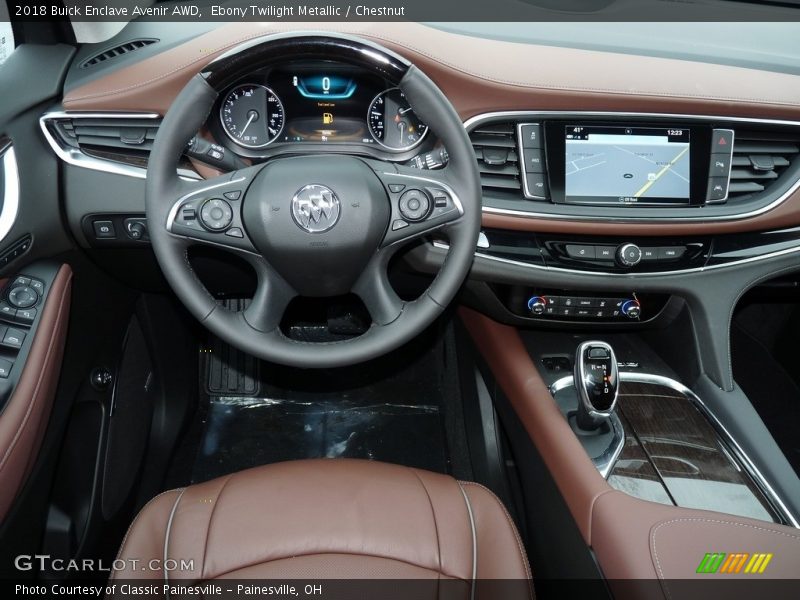 Ebony Twilight Metallic / Chestnut 2018 Buick Enclave Avenir AWD