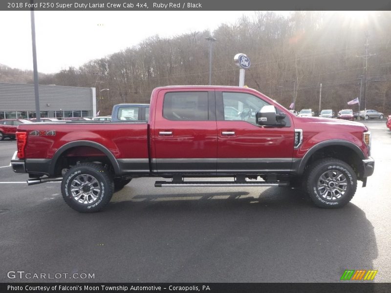 Ruby Red / Black 2018 Ford F250 Super Duty Lariat Crew Cab 4x4