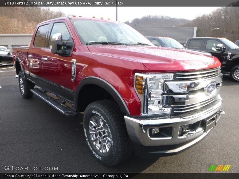 Ruby Red / Black 2018 Ford F250 Super Duty Lariat Crew Cab 4x4