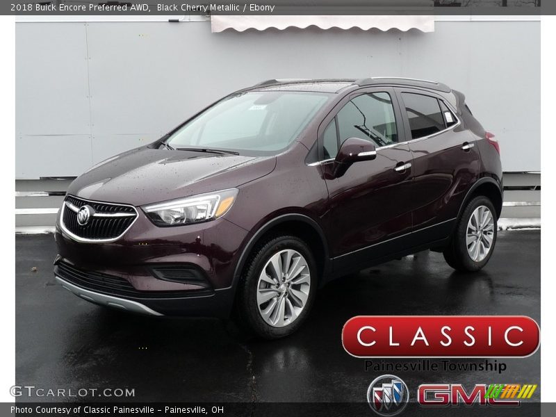 Black Cherry Metallic / Ebony 2018 Buick Encore Preferred AWD
