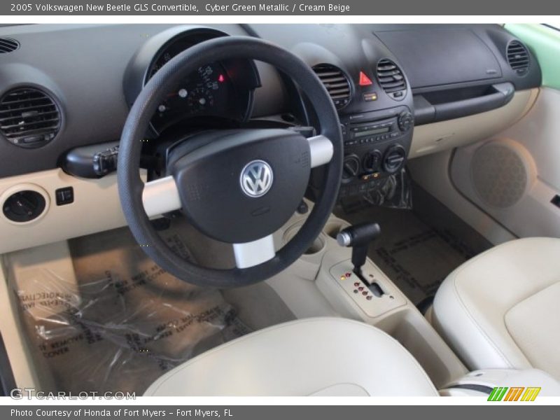 Cyber Green Metallic / Cream Beige 2005 Volkswagen New Beetle GLS Convertible