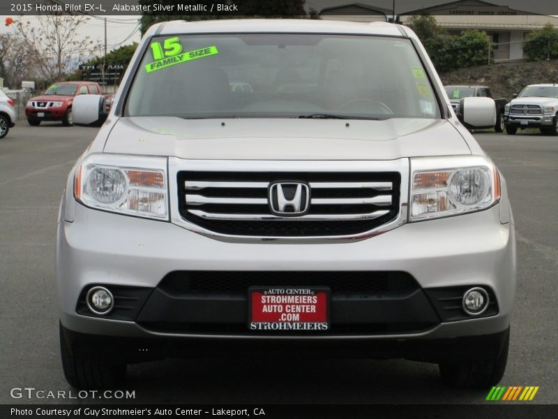 Alabaster Silver Metallic / Black 2015 Honda Pilot EX-L