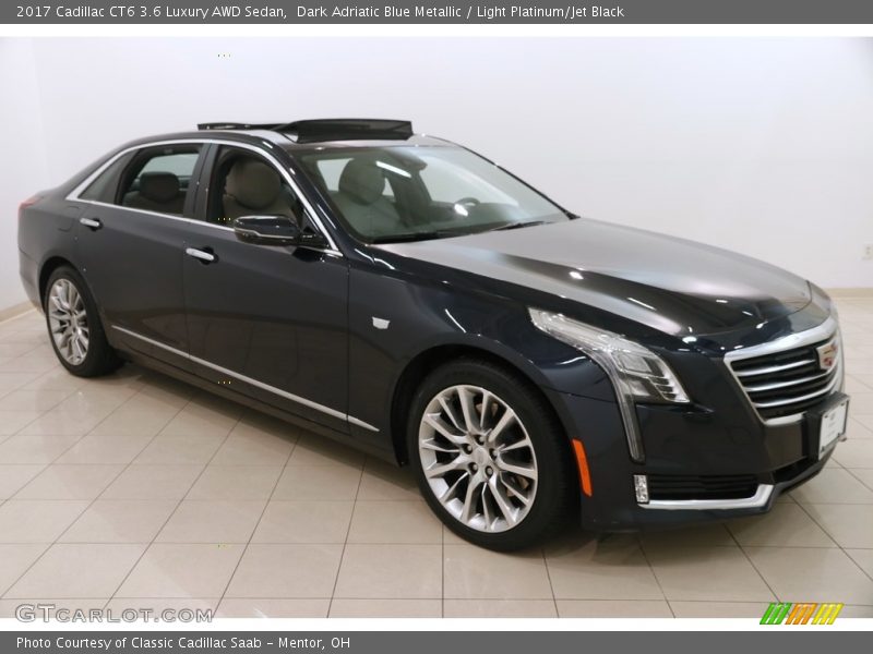Dark Adriatic Blue Metallic / Light Platinum/Jet Black 2017 Cadillac CT6 3.6 Luxury AWD Sedan