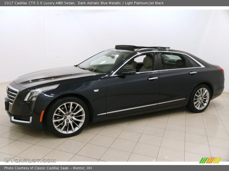 Dark Adriatic Blue Metallic / Light Platinum/Jet Black 2017 Cadillac CT6 3.6 Luxury AWD Sedan