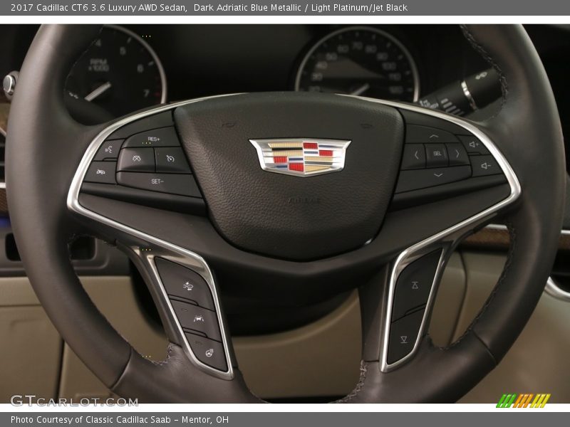 Dark Adriatic Blue Metallic / Light Platinum/Jet Black 2017 Cadillac CT6 3.6 Luxury AWD Sedan