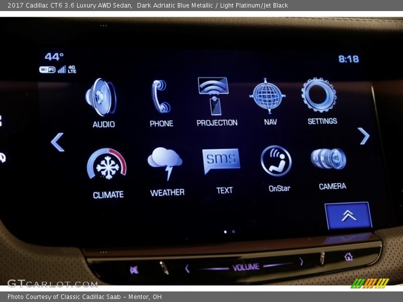 Dark Adriatic Blue Metallic / Light Platinum/Jet Black 2017 Cadillac CT6 3.6 Luxury AWD Sedan