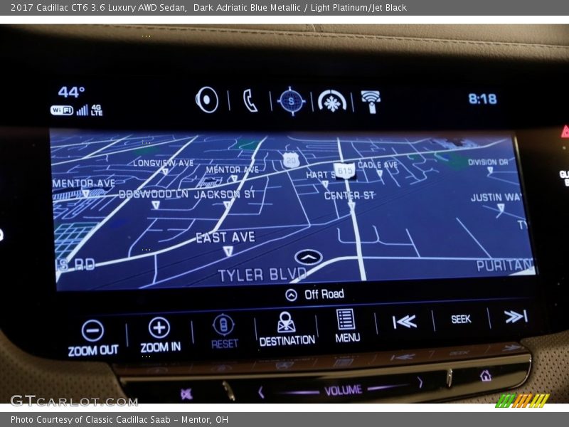 Dark Adriatic Blue Metallic / Light Platinum/Jet Black 2017 Cadillac CT6 3.6 Luxury AWD Sedan