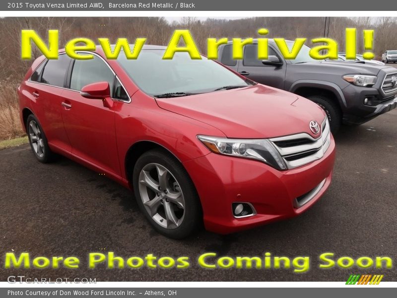 Barcelona Red Metallic / Black 2015 Toyota Venza Limited AWD