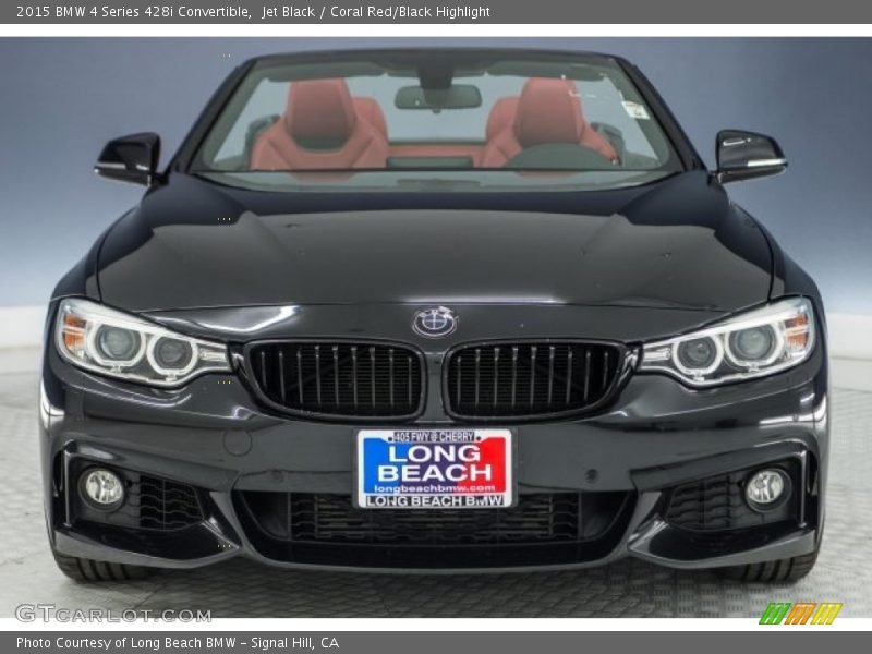 Jet Black / Coral Red/Black Highlight 2015 BMW 4 Series 428i Convertible