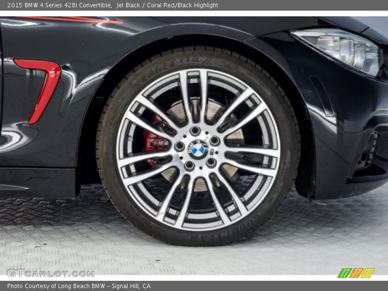 Jet Black / Coral Red/Black Highlight 2015 BMW 4 Series 428i Convertible