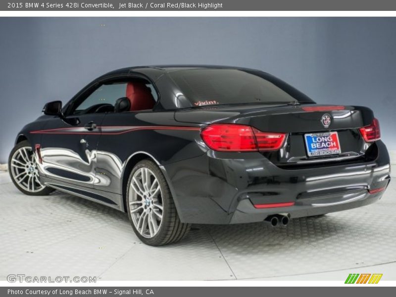 Jet Black / Coral Red/Black Highlight 2015 BMW 4 Series 428i Convertible