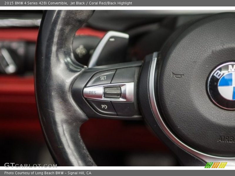 Jet Black / Coral Red/Black Highlight 2015 BMW 4 Series 428i Convertible