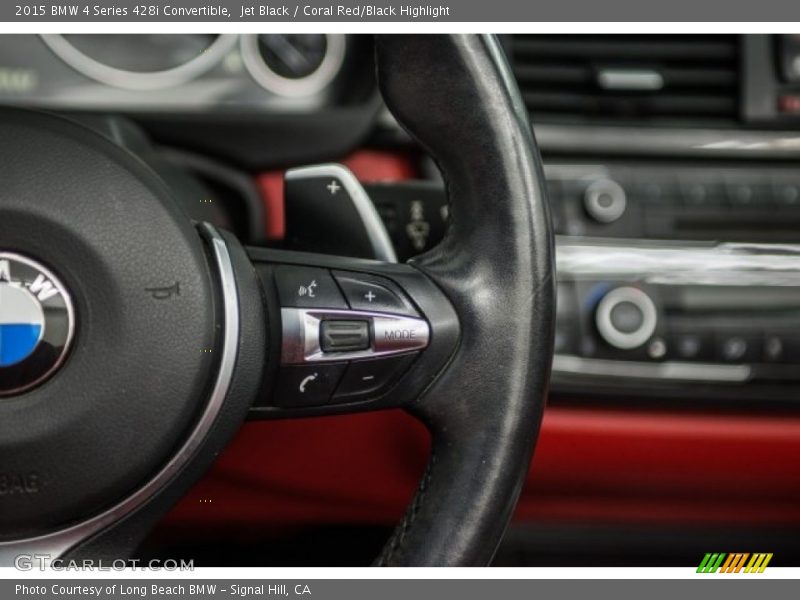 Jet Black / Coral Red/Black Highlight 2015 BMW 4 Series 428i Convertible