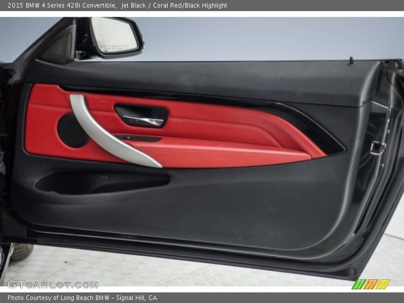 Jet Black / Coral Red/Black Highlight 2015 BMW 4 Series 428i Convertible
