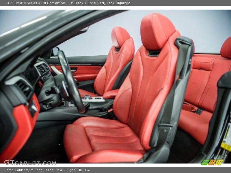 Jet Black / Coral Red/Black Highlight 2015 BMW 4 Series 428i Convertible