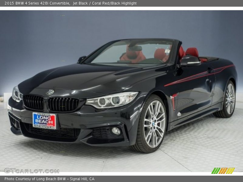 Jet Black / Coral Red/Black Highlight 2015 BMW 4 Series 428i Convertible