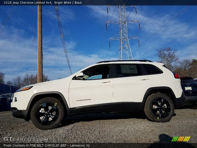 Bright White / Black 2018 Jeep Cherokee Limited 4x4