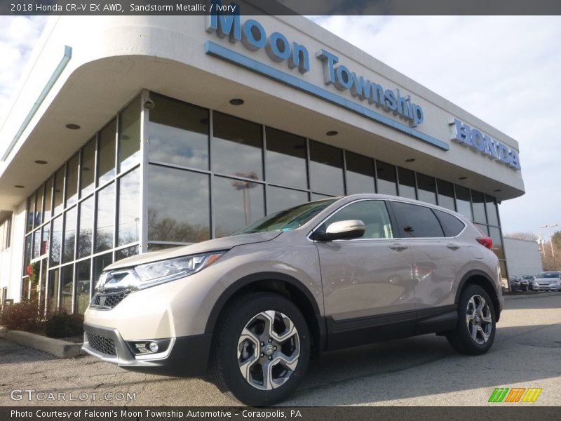 Sandstorm Metallic / Ivory 2018 Honda CR-V EX AWD
