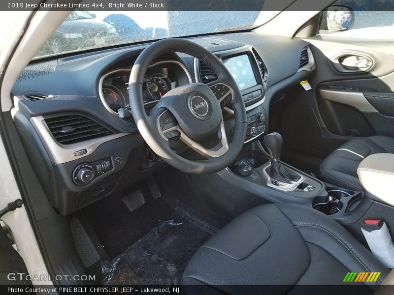 Bright White / Black 2018 Jeep Cherokee Limited 4x4