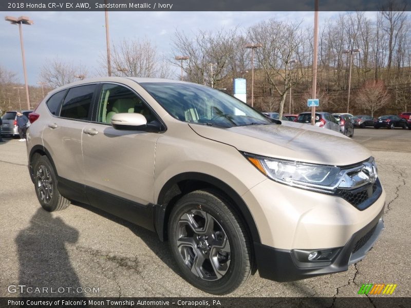 Sandstorm Metallic / Ivory 2018 Honda CR-V EX AWD