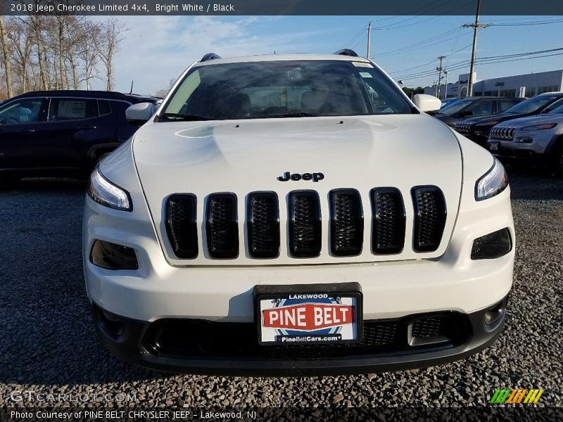 Bright White / Black 2018 Jeep Cherokee Limited 4x4