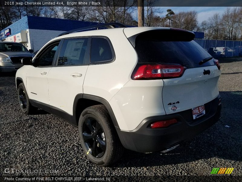 Bright White / Black 2018 Jeep Cherokee Limited 4x4