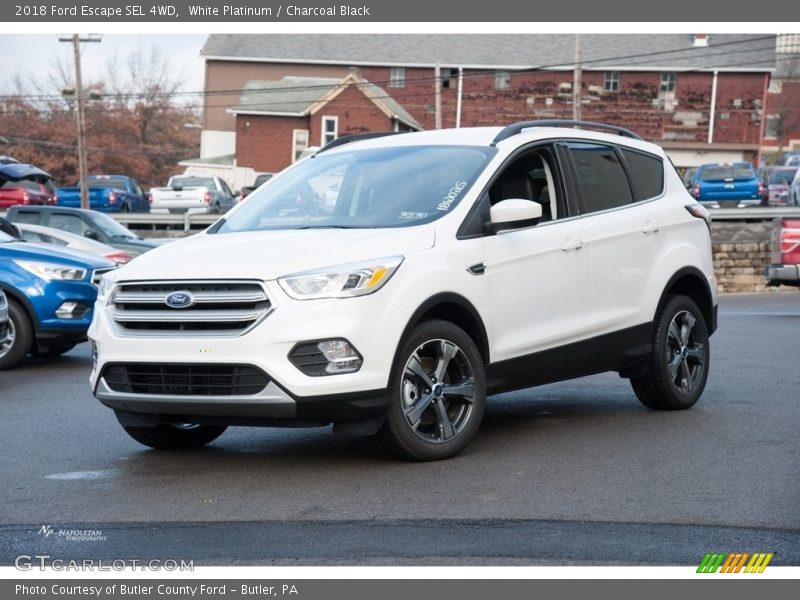 White Platinum / Charcoal Black 2018 Ford Escape SEL 4WD