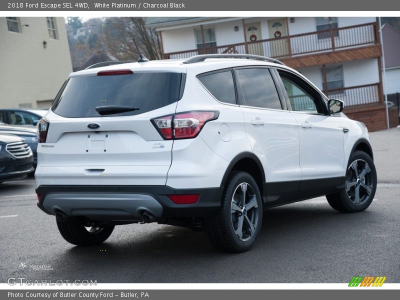 White Platinum / Charcoal Black 2018 Ford Escape SEL 4WD