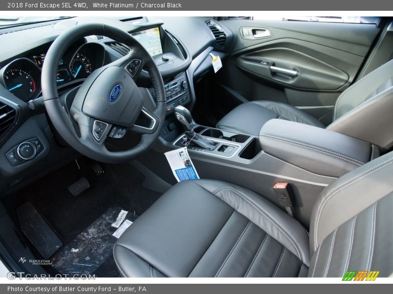 White Platinum / Charcoal Black 2018 Ford Escape SEL 4WD