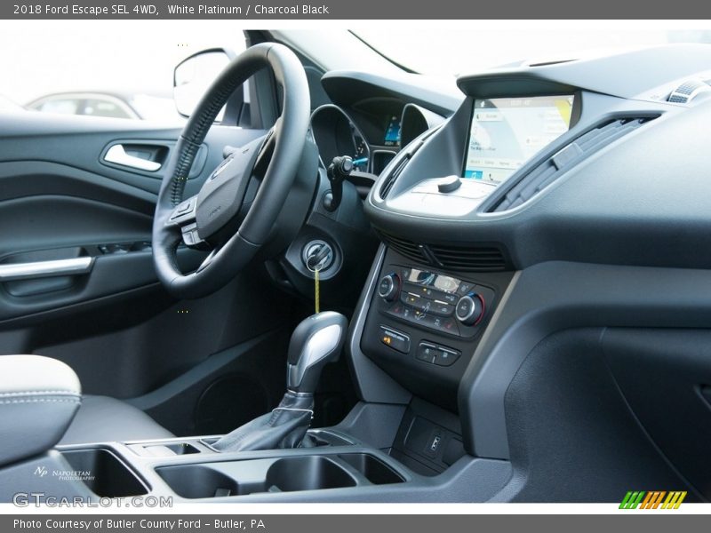 White Platinum / Charcoal Black 2018 Ford Escape SEL 4WD