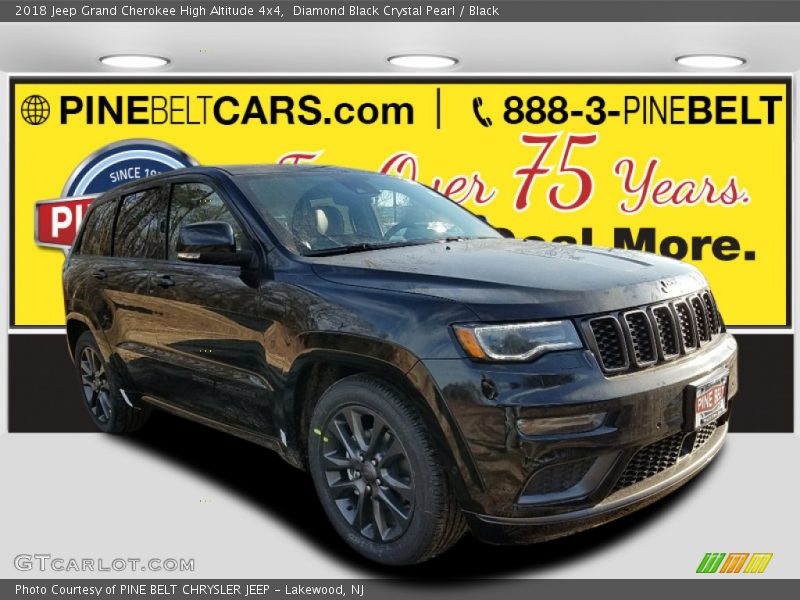 Diamond Black Crystal Pearl / Black 2018 Jeep Grand Cherokee High Altitude 4x4