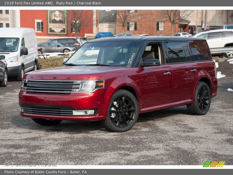 Ruby Red / Charcoal Black 2018 Ford Flex Limited AWD