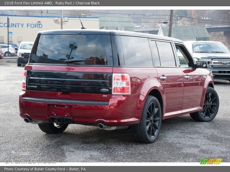 Ruby Red / Charcoal Black 2018 Ford Flex Limited AWD