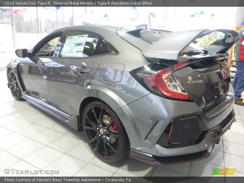 Polished Metal Metallic / Type R Red/Black Suede Effect 2018 Honda Civic Type R