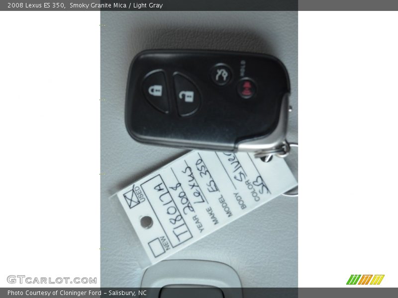 Smoky Granite Mica / Light Gray 2008 Lexus ES 350
