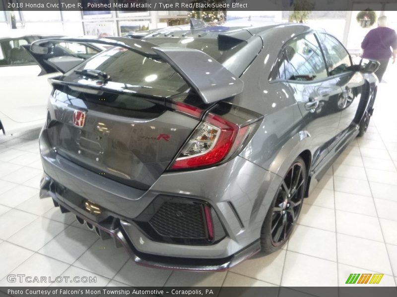 Polished Metal Metallic / Type R Red/Black Suede Effect 2018 Honda Civic Type R