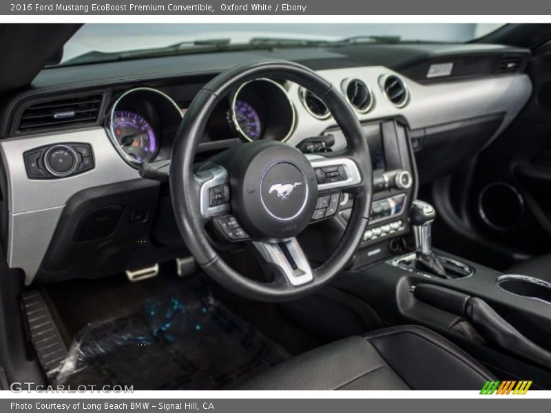 Oxford White / Ebony 2016 Ford Mustang EcoBoost Premium Convertible