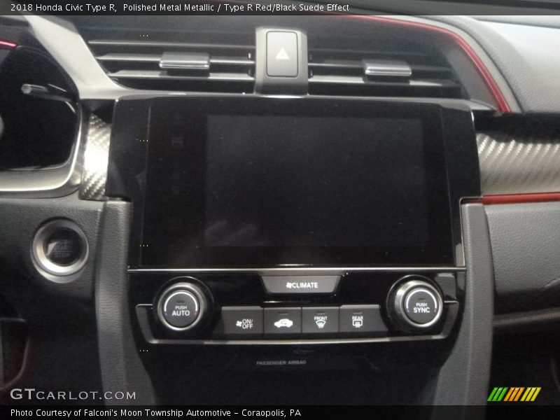 Polished Metal Metallic / Type R Red/Black Suede Effect 2018 Honda Civic Type R